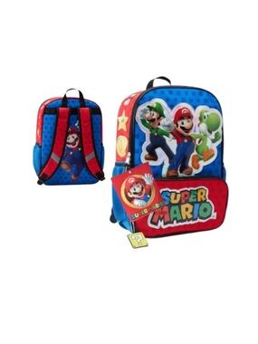 Nintendo Super Mario Kids Backpack - Blue and Red